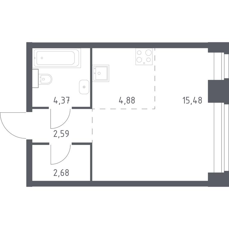 Apartment Sale, 30 sq. m. at Nova, Bratyev Fonchenko Street, вл21, Moscow, Russia #1