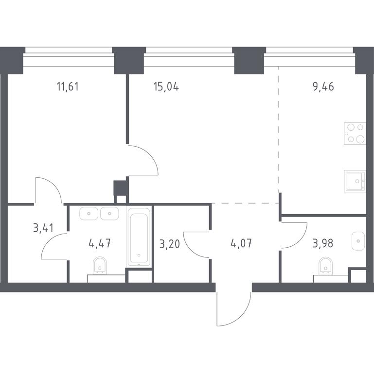 Apartment Sale, 55.24 sq. m. at Nova, Bratyev Fonchenko Street, вл21, Moscow, Russia #1 Apartment Sale, 55.24 sq. m. at Nova, Bratyev Fonchenko Street, вл21, Moscow, Russia #1