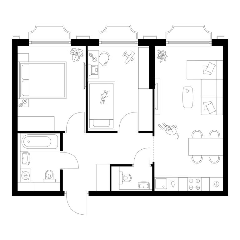 2-BD Apartment Sale, 50.7 sq. m. at Irtyshskiy Kvartal, 2nd Irtyshsky Drive, Moscow, Russia #1 2-BD Apartment Sale, 50.7 sq. m. at Irtyshskiy Kvartal, 2nd Irtyshsky Drive, Moscow, Russia #1