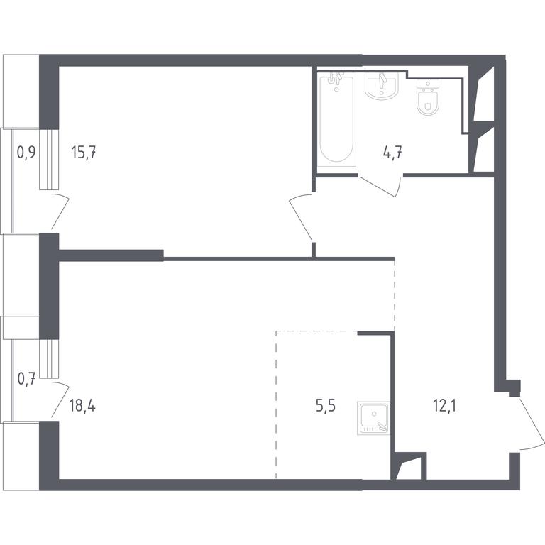 Apartment Sale, 58.06 sq. m. at Sputnik, Lipovoy Roschi Street, 1к4, derevnya Razdory, Odintsovskiy City District, Moscow Region, Russia #1 Apartment Sale, 58.06 sq. m. at Sputnik, Lipovoy Roschi Street, 1к4, derevnya Razdory, Odintsovskiy City District, Moscow Region, Russia #1