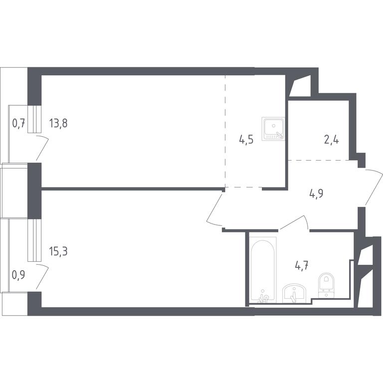 Apartment Sale, 47.16 sq. m. at Sputnik, Lipovoy Roschi Street, 1к4, derevnya Razdory, Odintsovskiy City District, Moscow Region, Russia #1 Apartment Sale, 47.16 sq. m. at Sputnik, Lipovoy Roschi Street, 1к4, derevnya Razdory, Odintsovskiy City District, Moscow Region, Russia #1