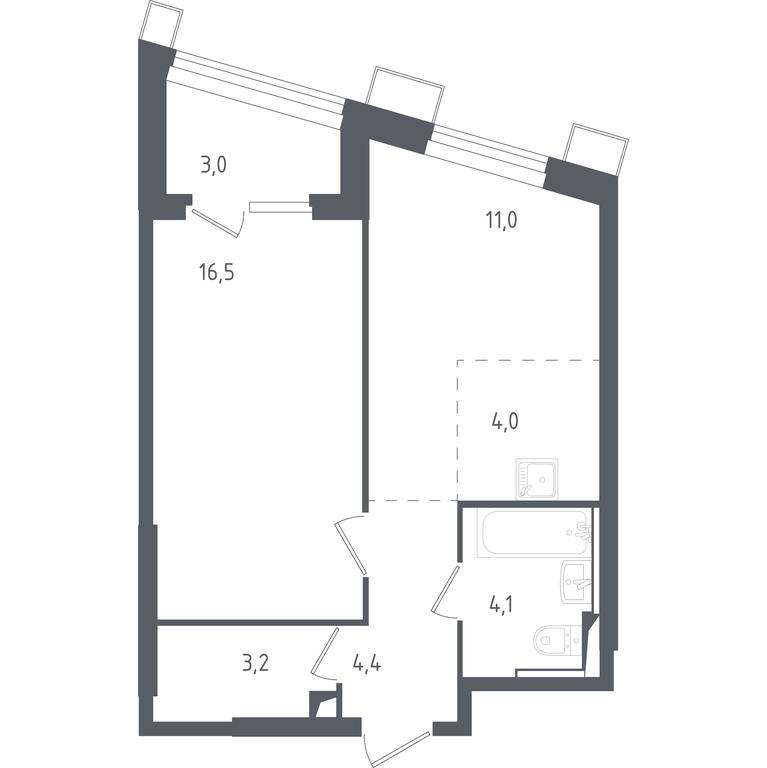 Apartment Sale, 46.22 sq. m. at Sputnik, Lipovoy Roschi Street, 1к4, derevnya Razdory, Odintsovskiy City District, Moscow Region, Russia #1 Apartment Sale, 46.22 sq. m. at Sputnik, Lipovoy Roschi Street, 1к4, derevnya Razdory, Odintsovskiy City District, Moscow Region, Russia #1