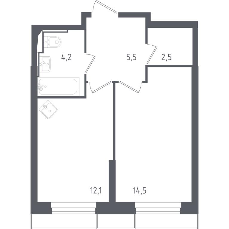 Apartment Sale, 38.5 sq. m. at Sputnik, Lipovoy Roschi Street, 1к4, derevnya Razdory, Odintsovskiy City District, Moscow Region, Russia #1 Apartment Sale, 38.5 sq. m. at Sputnik, Lipovoy Roschi Street, 1к4, derevnya Razdory, Odintsovskiy City District, Moscow Region, Russia #1