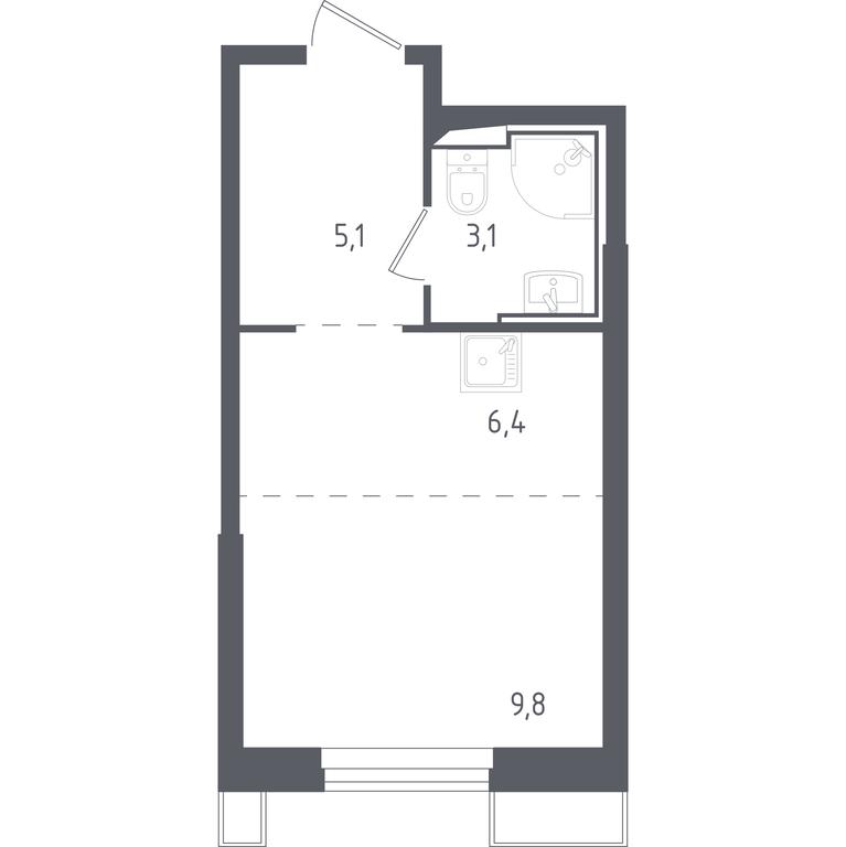 Apartment Sale, 24.41 sq. m. at Sputnik, Lipovoy Roschi Street, 1к4, derevnya Razdory, Odintsovskiy City District, Moscow Region, Russia #1 Apartment Sale, 24.41 sq. m. at Sputnik, Lipovoy Roschi Street, 1к4, derevnya Razdory, Odintsovskiy City District, Moscow Region, Russia #1