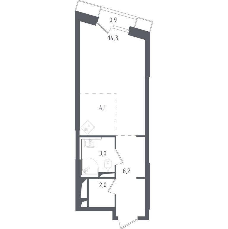 Apartment Sale, 30.95 sq. m. at Sputnik, Lipovoy Roschi Street, 1к4, derevnya Razdory, Odintsovskiy City District, Moscow Region, Russia #1 Apartment Sale, 30.95 sq. m. at Sputnik, Lipovoy Roschi Street, 1к4, derevnya Razdory, Odintsovskiy City District, Moscow Region, Russia #1