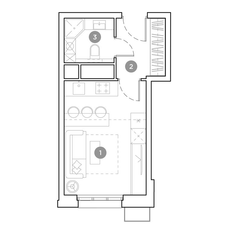 Apartment Sale, 22.2 sq. m. at Gogol Park, ulitsa Gogolya, 3, Lyubertsy, Moscow Region, Russia #1