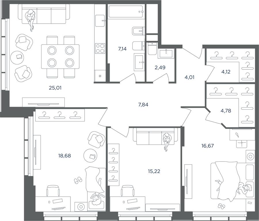 2-BD Apartment Sale, 107 sq. m. at Headliner, Shmitovsky Drive, 39, Moscow, Russia #1 2-BD Apartment Sale, 107 sq. m. at Headliner, Shmitovsky Drive, 39, Moscow, Russia #1