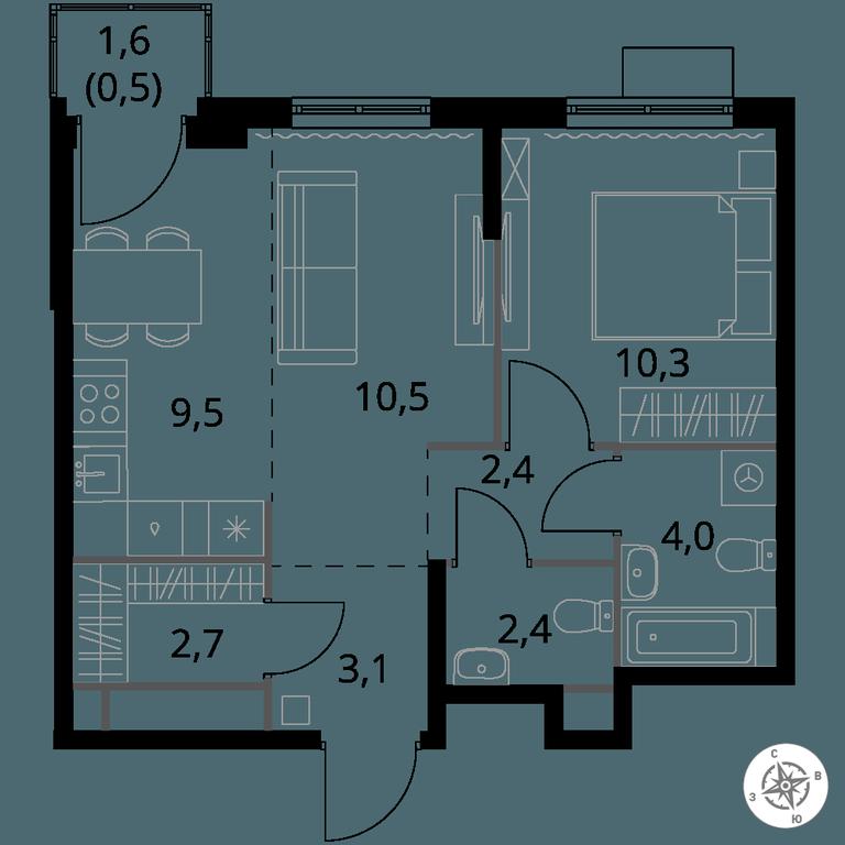 2-BD Apartment Sale, 45.4 sq. m. at 1 Himkinskij, zhiloy kompleks 1-y Khimkinskiy, kvartal Mezhdunarodny, mikrorayon Klyazma-Starbeyevo, Khimki, Moscow Region, Russia #1 2-BD Apartment Sale, 45.4 sq. m. at 1 Himkinskij, zhiloy kompleks 1-y Khimkinskiy, kvartal Mezhdunarodny, mikrorayon Klyazma-Starbeyevo, Khimki, Moscow Region, Russia #1
