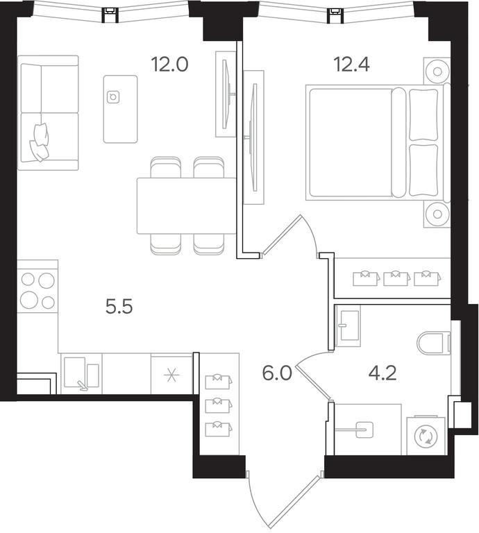 1-BD Apartment Sale, 40.1 sq. m. at Mangazeya na Tulskoy, Bolshaya Tulskaya Street, Moscow, Russia #1 1-BD Apartment Sale, 40.1 sq. m. at Mangazeya na Tulskoy, Bolshaya Tulskaya Street, Moscow, Russia #1