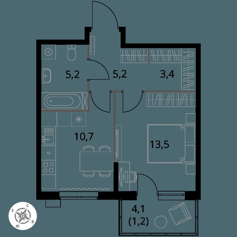 1-BD Apartment Sale, 39.2 sq. m. at 1 Izmajlovskij, Montazhnaya Street, 8с13, Moscow, Russia #1 1-BD Apartment Sale, 39.2 sq. m. at 1 Izmajlovskij, Montazhnaya Street, 8с13, Moscow, Russia #1