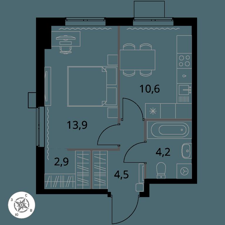 1-BD Apartment Sale, 36.1 sq. m. at 1 Izmajlovskij, Montazhnaya Street, 8с13, Moscow, Russia #1 1-BD Apartment Sale, 36.1 sq. m. at 1 Izmajlovskij, Montazhnaya Street, 8с13, Moscow, Russia #1
