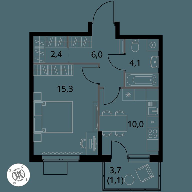 1-BD Apartment Sale, 38.9 sq. m. at 1 Izmajlovskij, Montazhnaya Street, 8с13, Moscow, Russia #1 1-BD Apartment Sale, 38.9 sq. m. at 1 Izmajlovskij, Montazhnaya Street, 8с13, Moscow, Russia #1