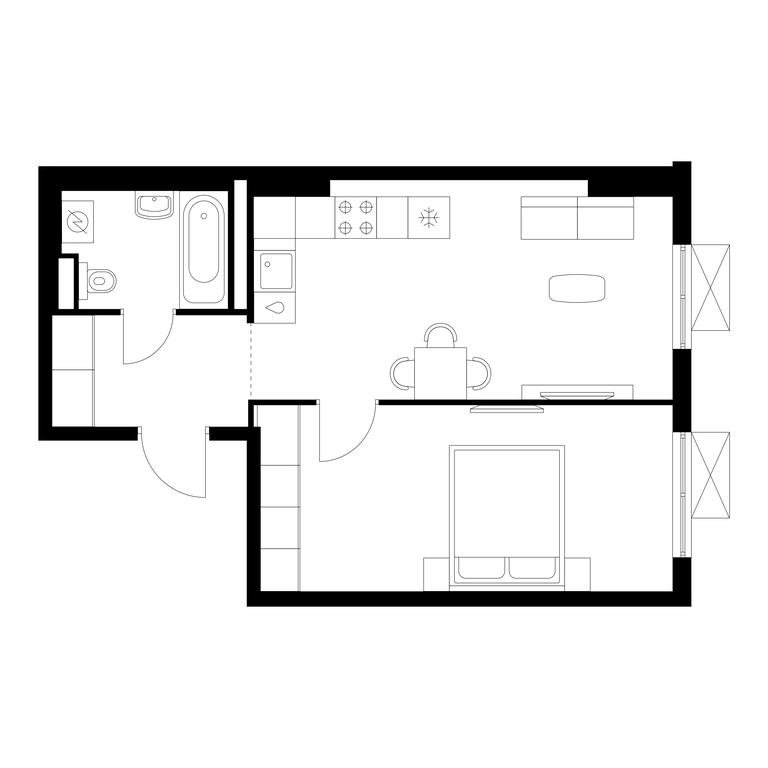 1-BD Apartment Sale, 42.5 sq. m. at Volzhskiy Park, 1st Grayvoronovsky Drive, 3с11, Moscow, Russia #1 1-BD Apartment Sale, 42.5 sq. m. at Volzhskiy Park, 1st Grayvoronovsky Drive, 3с11, Moscow, Russia #1