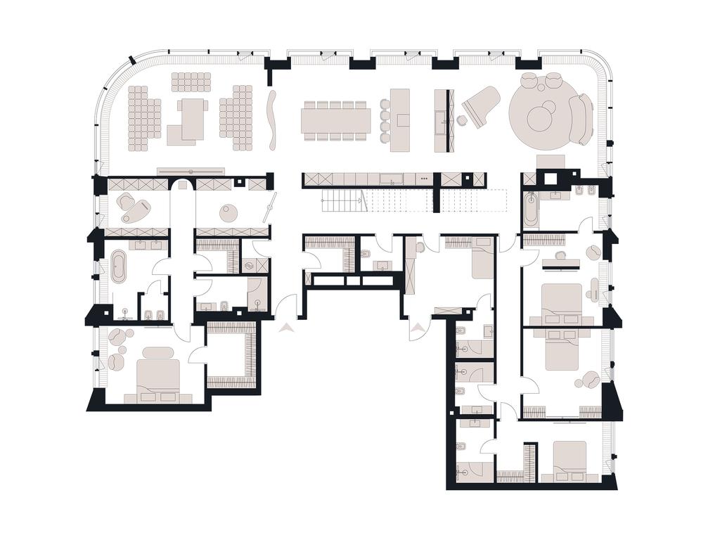 5-BD Apartment Sale, 506.4平方米 at Victory Park Residences, Bratyev Fonchenko Street, вл3, Moscow, Russia #1 5-BD Apartment Sale, 506.4平方米 at Victory Park Residences, Bratyev Fonchenko Street, вл3, Moscow, Russia #1