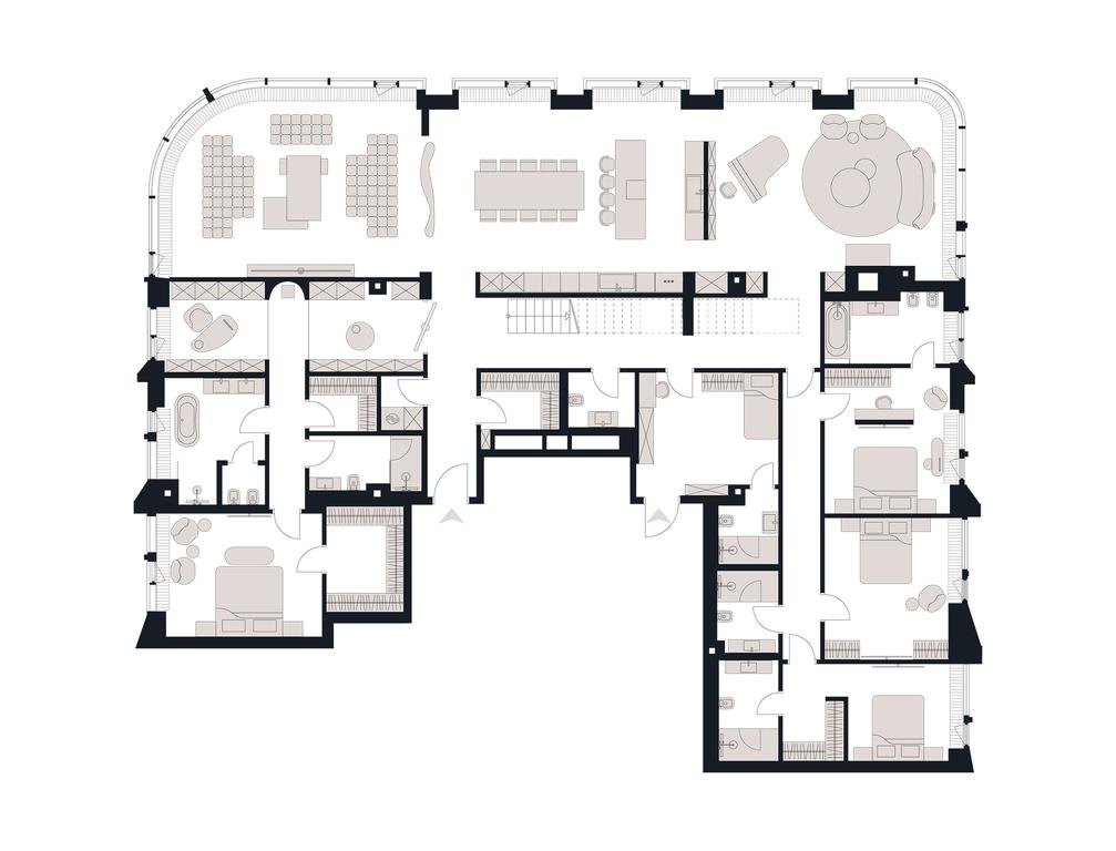 5-BD Apartment Sale, 506.4平方米 at Victory Park Residences, Bratyev Fonchenko Street, вл3, Moscow, Russia #2 5-BD Apartment Sale, 506.4平方米 at Victory Park Residences, Bratyev Fonchenko Street, вл3, Moscow, Russia #2