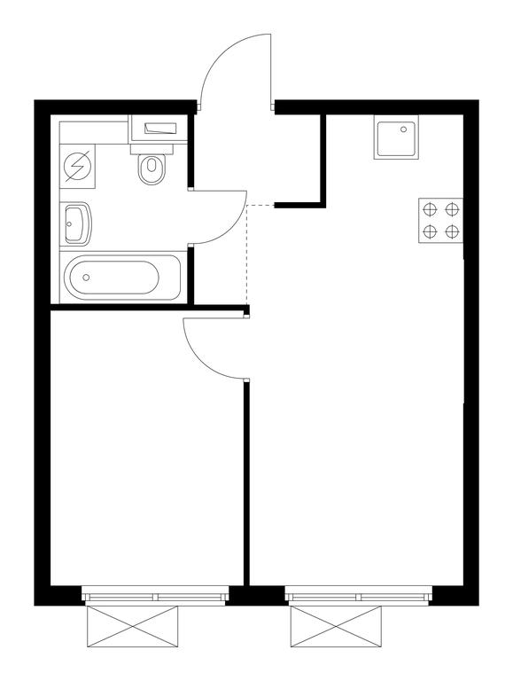 1-BD Apartment Sale, 32.67 sq. m. at Matveevskiy Park, Ochakovskoye Highway, вл3с11, Moscow, Russia #1