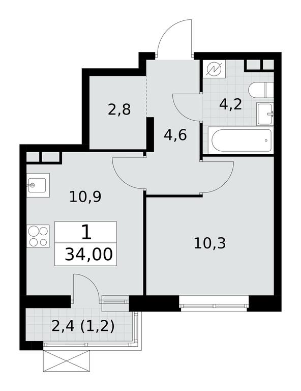 Apartment Sale, 34 sq. m. at Prokshino, Prokshino Residential Complex, Sosenskoye Settlement, Moscow, Russia #1 Apartment Sale, 34 sq. m. at Prokshino, Prokshino Residential Complex, Sosenskoye Settlement, Moscow, Russia #1