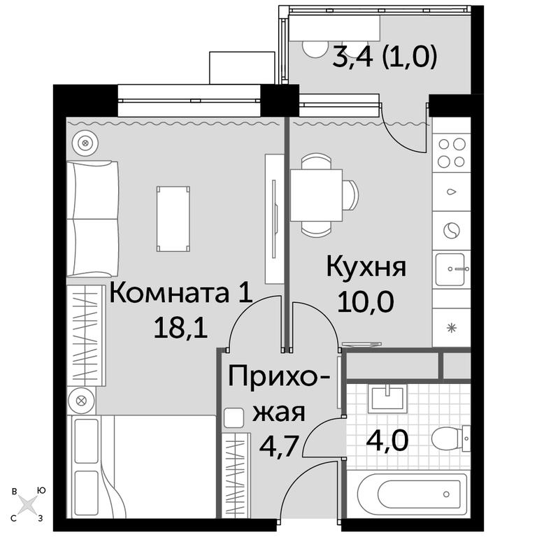 1-BD Apartment Sale, 37.8 sq. m. at Datskiy Kvartal, Datskiy Kvartal Residential Complex, posyolok Nagornoye, Mytishi Urban District, Moscow Region, Russia #1 1-BD Apartment Sale, 37.8 sq. m. at Datskiy Kvartal, Datskiy Kvartal Residential Complex, posyolok Nagornoye, Mytishi Urban District, Moscow Region, Russia #1