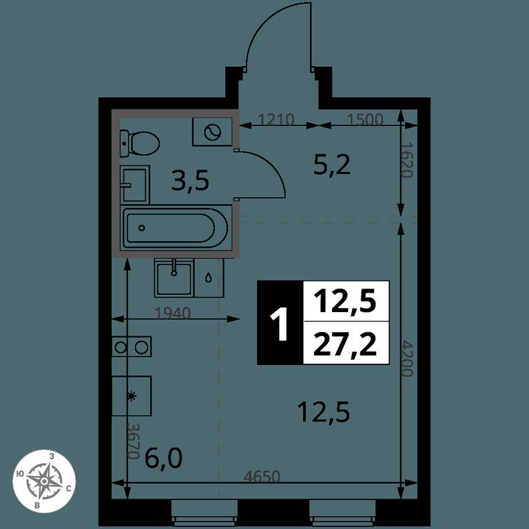 Apartment Sale, 27.2平方米 at 1 Yasenevskij, Kvartal № 24, Mosrentgen Settlement, Moscow, Russia #1 Apartment Sale, 27.2平方米 at 1 Yasenevskij, Kvartal № 24, Mosrentgen Settlement, Moscow, Russia #1
