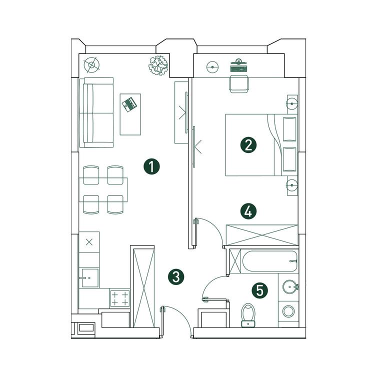 Продажа 1-комн. квартиры, 48,1 м² в ЖК «Вери (Very)», Ботаническая улица, 29, Москва, Россия #2 Продажа 1-комн. квартиры, 48,1 м² в ЖК «Вери (Very)», Ботаническая улица, 29, Москва, Россия #2