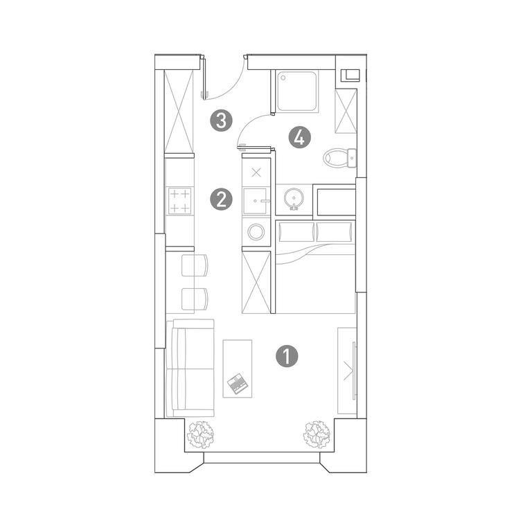 Apartment Sale, 29.6 sq. m. at Very, Botanicheskaya Street, 29, Moscow, Russia #1