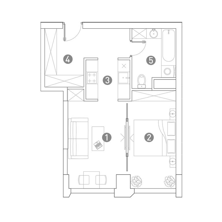 1-BD Apartment Sale, 44.5 sq. m. at Very, Botanicheskaya Street, 29, Moscow, Russia #1