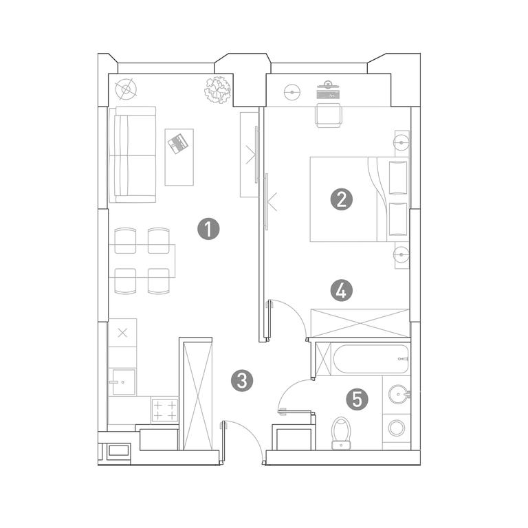 1-BD Apartment Sale, 48.3 sq. m. at Very, Botanicheskaya Street, 29, Moscow, Russia #1 1-BD Apartment Sale, 48.3 sq. m. at Very, Botanicheskaya Street, 29, Moscow, Russia #1