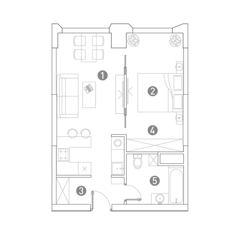 1-BD Apartment Sale, 45.3 sq. m. at Very, Botanicheskaya Street, 29, Moscow, Russia #1