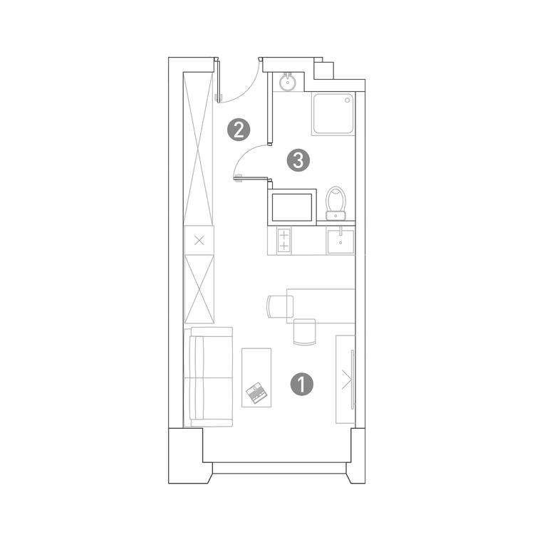 Apartment Sale, 26.7 sq. m. at Very, Botanicheskaya Street, 29, Moscow, Russia #1