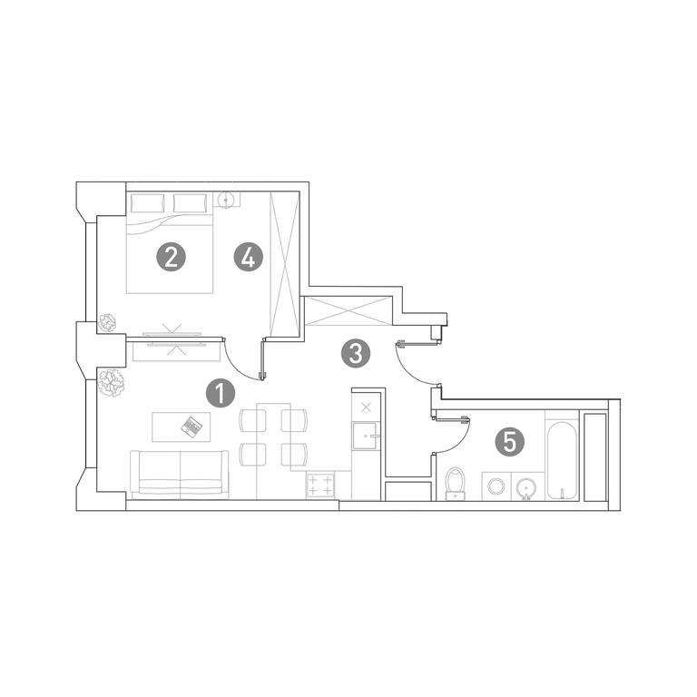 1-BD Apartment Sale, 41.4 sq. m. at Very, Botanicheskaya Street, 29, Moscow, Russia #1