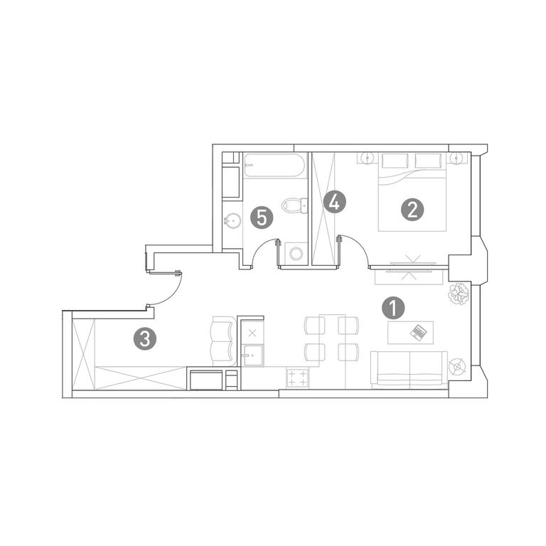 1-BD Apartment Sale, 48.9平方米 at Very, Botanicheskaya Street, 29, Moscow, Russia #1 1-BD Apartment Sale, 48.9平方米 at Very, Botanicheskaya Street, 29, Moscow, Russia #1