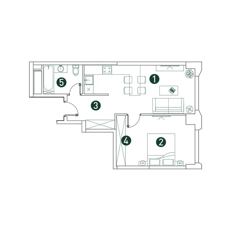 1-BD Apartment Sale, 47.9 sq. m. at Very, Botanicheskaya Street, 29, Moscow, Russia #2 1-BD Apartment Sale, 47.9 sq. m. at Very, Botanicheskaya Street, 29, Moscow, Russia #2