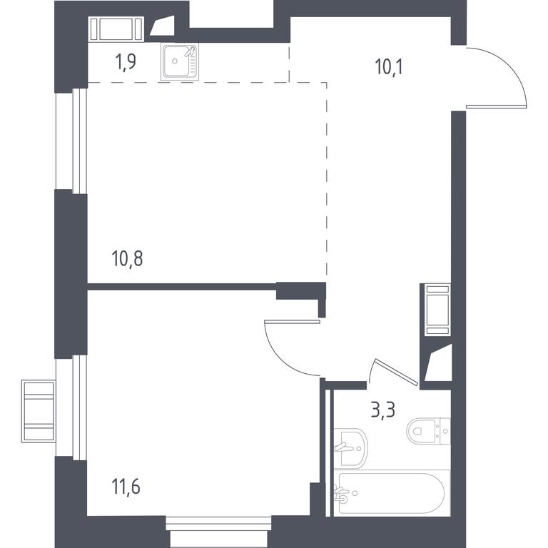 Apartment Sale, 38.3 sq. m. at Liubertsy, ulitsa Kamova, 5к1, Lyubertsy, Moscow Region, Russia #1 Apartment Sale, 38.3 sq. m. at Liubertsy, ulitsa Kamova, 5к1, Lyubertsy, Moscow Region, Russia #1