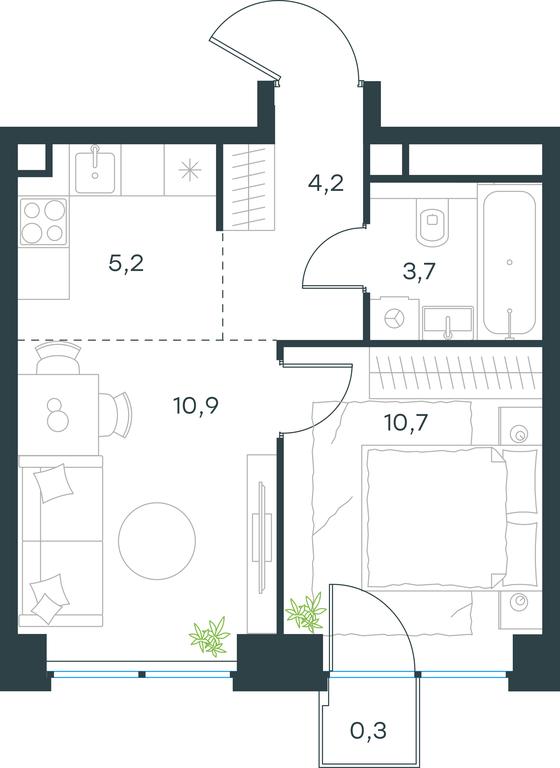 1-BD Apartment Sale, 35 sq. m. at Level Zvenigorodskaya, 3rd Silikatny Drive, 6к1, Moscow, Russia #1 1-BD Apartment Sale, 35 sq. m. at Level Zvenigorodskaya, 3rd Silikatny Drive, 6к1, Moscow, Russia #1