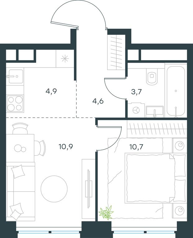 1-BD Apartment Sale, 34.8 sq. m. at Level Zvenigorodskaya, 3rd Silikatny Drive, 6к1, Moscow, Russia #1 1-BD Apartment Sale, 34.8 sq. m. at Level Zvenigorodskaya, 3rd Silikatny Drive, 6к1, Moscow, Russia #1