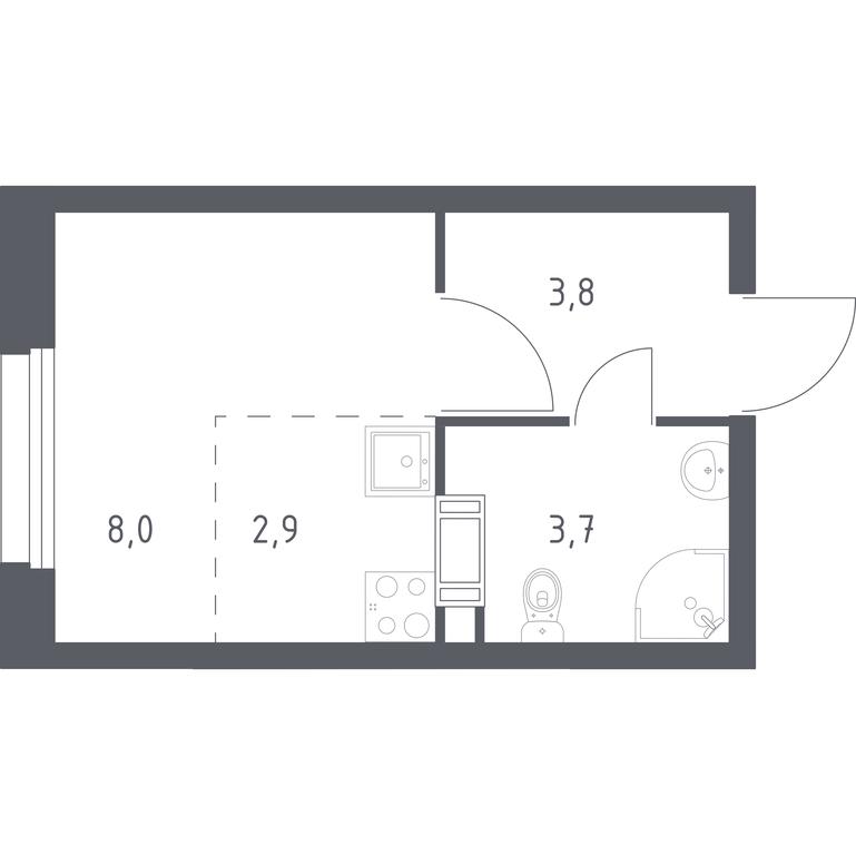 Apartment Sale, 18.3平方米 at Eko Bunino, prospekt Kuprina, 34к1, Sosenskoye Settlement, Moscow, Russia #1 Apartment Sale, 18.3平方米 at Eko Bunino, prospekt Kuprina, 34к1, Sosenskoye Settlement, Moscow, Russia #1