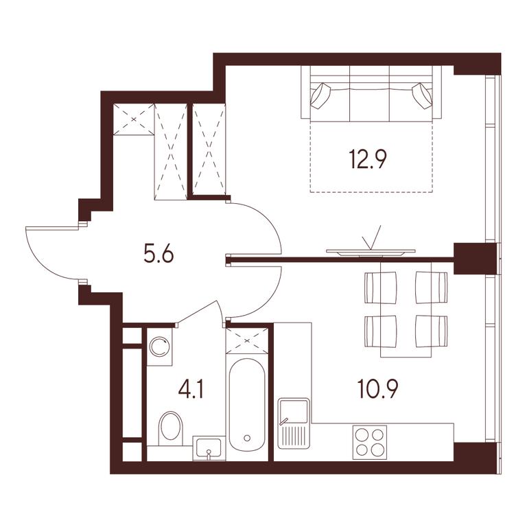 1-BD Apartment Sale, 33.5 sq. m. at INDY TOWERS (Indi Tauerz), Kuusinen Street, Moscow, Russia #1 1-BD Apartment Sale, 33.5 sq. m. at INDY TOWERS (Indi Tauerz), Kuusinen Street, Moscow, Russia #1