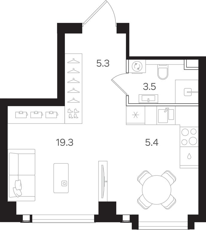 Apartment Sale, 33.5平方米 at Mangazeya na Tulskoy, Bolshaya Tulskaya Street, Moscow, Russia #2 Apartment Sale, 33.5平方米 at Mangazeya na Tulskoy, Bolshaya Tulskaya Street, Moscow, Russia #2