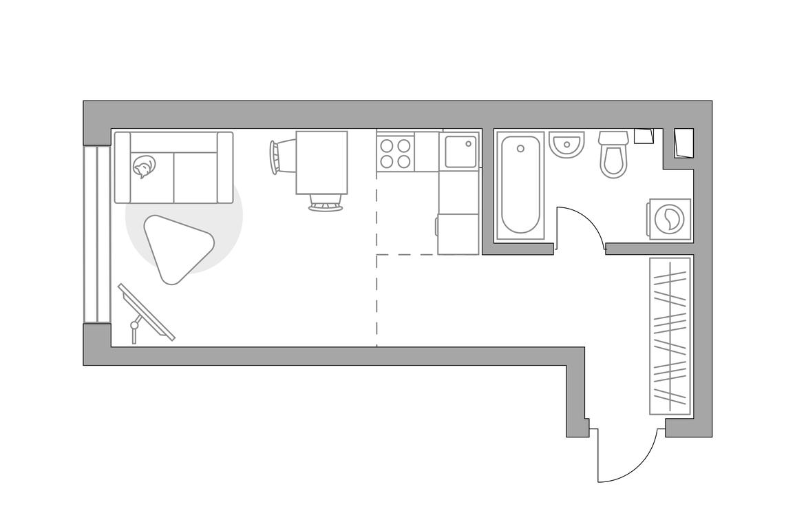 Apartment Sale, 30.02 sq. m. at Triniti 3, Dmitrovskoye Highway, 75к4, Moscow, Russia #1 Apartment Sale, 30.02 sq. m. at Triniti 3, Dmitrovskoye Highway, 75к4, Moscow, Russia #1