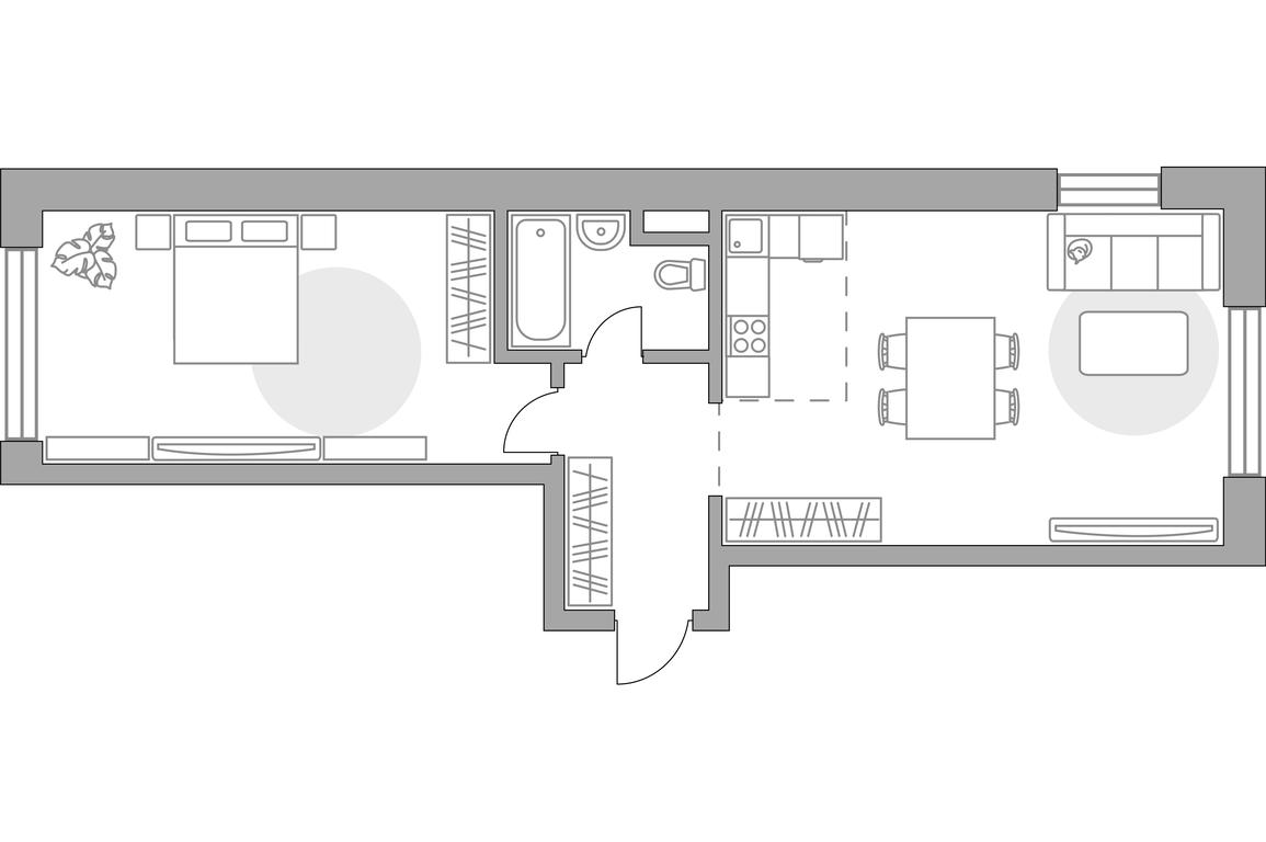 1-BD Apartment Sale, 60.43 sq. m. at MYPRIORITY Basmanny, Malaya Pochtovaya Street, 12с6, Moscow, Russia #1 1-BD Apartment Sale, 60.43 sq. m. at MYPRIORITY Basmanny, Malaya Pochtovaya Street, 12с6, Moscow, Russia #1