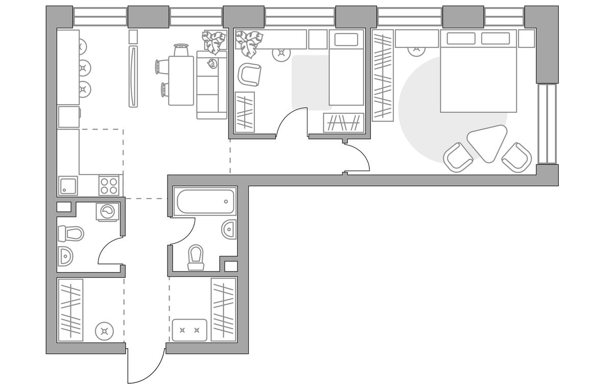 2-BD Apartment Sale, 71.59 sq. m. at MYPRIORITY Paveletskaya, Dubininskaya Street, 17с2, Moscow, Russia #1 2-BD Apartment Sale, 71.59 sq. m. at MYPRIORITY Paveletskaya, Dubininskaya Street, 17с2, Moscow, Russia #1