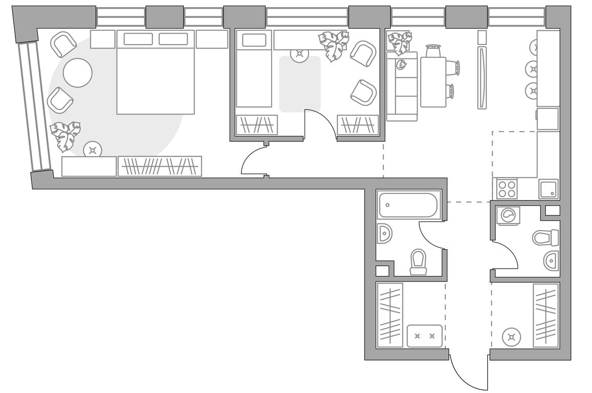 2-BD Apartment Sale, 75.09 sq. m. at MYPRIORITY Paveletskaya, Dubininskaya Street, 17с2, Moscow, Russia #1 2-BD Apartment Sale, 75.09 sq. m. at MYPRIORITY Paveletskaya, Dubininskaya Street, 17с2, Moscow, Russia #1