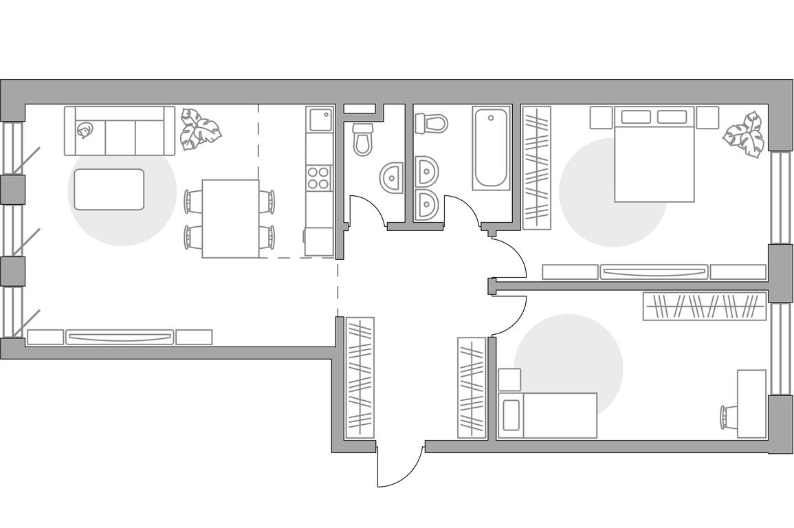2-BD Apartment Sale, 88.7 sq. m. at MYPRIORITY Basmanny, Malaya Pochtovaya Street, 12с6, Moscow, Russia #1 2-BD Apartment Sale, 88.7 sq. m. at MYPRIORITY Basmanny, Malaya Pochtovaya Street, 12с6, Moscow, Russia #1