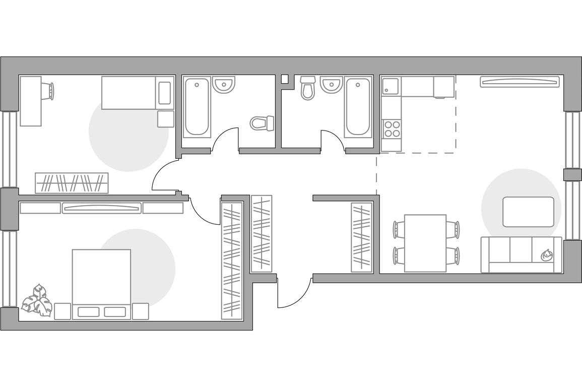 2-BD Apartment Sale, 88.52 sq. m. at MYPRIORITY Basmanny, Malaya Pochtovaya Street, 12с6, Moscow, Russia #1 2-BD Apartment Sale, 88.52 sq. m. at MYPRIORITY Basmanny, Malaya Pochtovaya Street, 12с6, Moscow, Russia #1