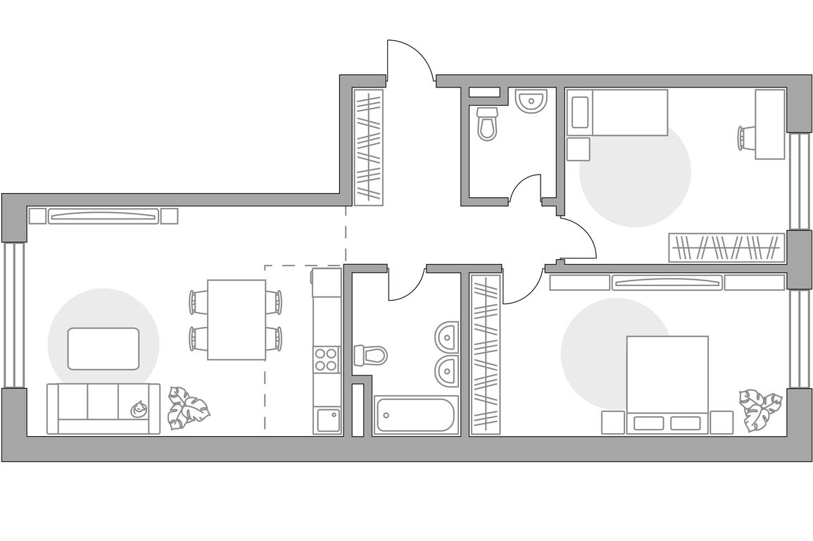 2-BD Apartment Sale, 86.47 sq. m. at MYPRIORITY Basmanny, Malaya Pochtovaya Street, 12с6, Moscow, Russia #2 2-BD Apartment Sale, 86.47 sq. m. at MYPRIORITY Basmanny, Malaya Pochtovaya Street, 12с6, Moscow, Russia #2