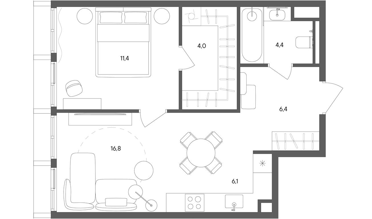 1-BD Apartment Sale, 49.1 sq. m. at Sokolniki (Sokolniki), Gastello Street, Moscow, Russia #1 1-BD Apartment Sale, 49.1 sq. m. at Sokolniki (Sokolniki), Gastello Street, Moscow, Russia #1
