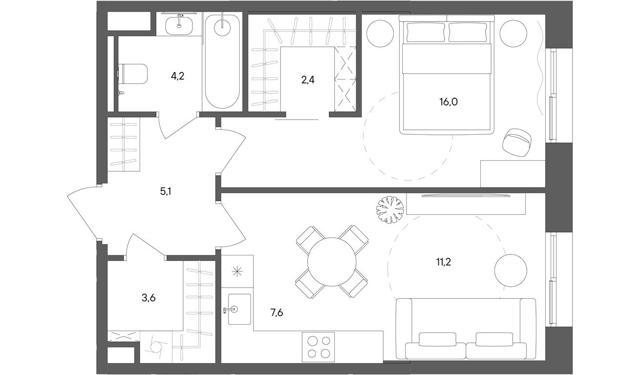 1-BD Apartment Sale, 50.1 sq. m. at Sokolniki (Sokolniki), Gastello Street, Moscow, Russia #1 1-BD Apartment Sale, 50.1 sq. m. at Sokolniki (Sokolniki), Gastello Street, Moscow, Russia #1