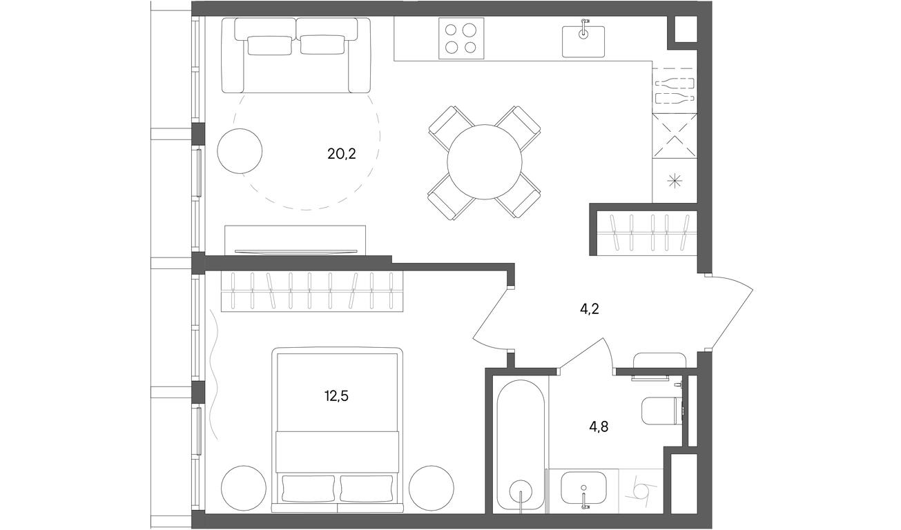 1-BD Apartment Sale, 41.7 sq. m. at Sokolniki (Sokolniki), Gastello Street, Moscow, Russia #1 1-BD Apartment Sale, 41.7 sq. m. at Sokolniki (Sokolniki), Gastello Street, Moscow, Russia #1