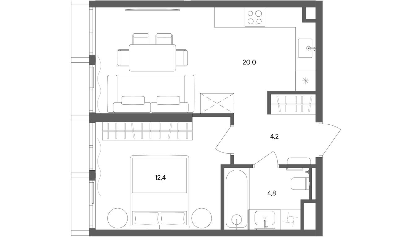 1-BD Apartment Sale, 41.4 sq. m. at Sokolniki (Sokolniki), Gastello Street, Moscow, Russia #1 1-BD Apartment Sale, 41.4 sq. m. at Sokolniki (Sokolniki), Gastello Street, Moscow, Russia #1
