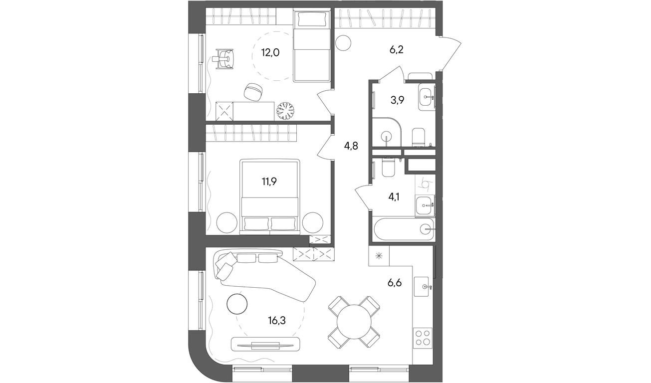 2-BD Apartment Sale, 65.8 sq. m. at Sokolniki (Sokolniki), Gastello Street, Moscow, Russia #1 2-BD Apartment Sale, 65.8 sq. m. at Sokolniki (Sokolniki), Gastello Street, Moscow, Russia #1